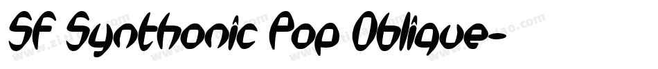 SF Synthonic Pop Oblique字体转换